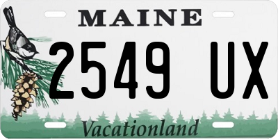 ME license plate 2549UX