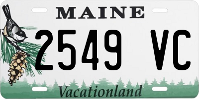 ME license plate 2549VC