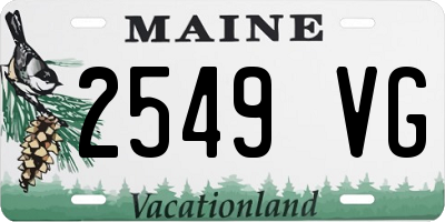 ME license plate 2549VG