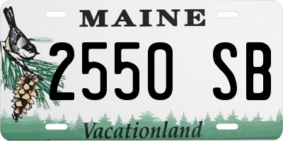 ME license plate 2550SB