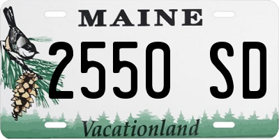 ME license plate 2550SD