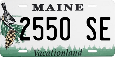 ME license plate 2550SE