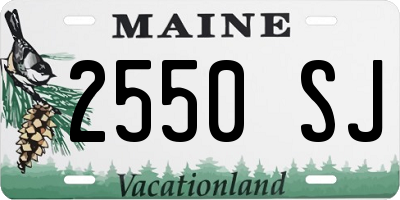 ME license plate 2550SJ