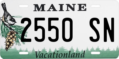 ME license plate 2550SN