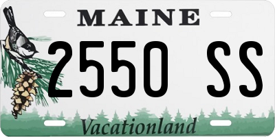 ME license plate 2550SS