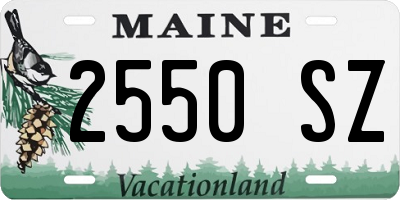 ME license plate 2550SZ
