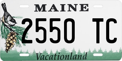 ME license plate 2550TC