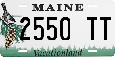 ME license plate 2550TT