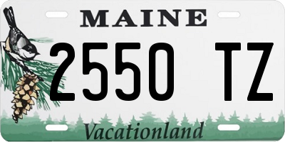 ME license plate 2550TZ