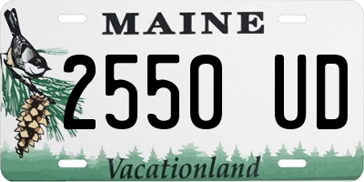 ME license plate 2550UD