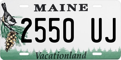 ME license plate 2550UJ