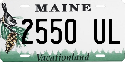 ME license plate 2550UL