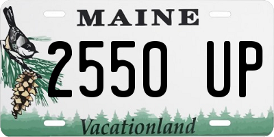 ME license plate 2550UP