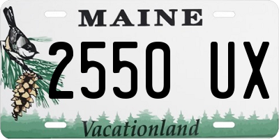 ME license plate 2550UX