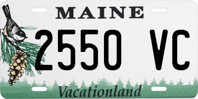 ME license plate 2550VC