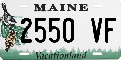 ME license plate 2550VF