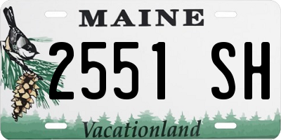 ME license plate 2551SH