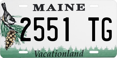 ME license plate 2551TG