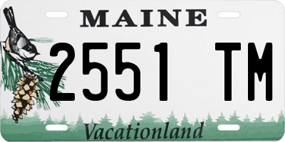 ME license plate 2551TM
