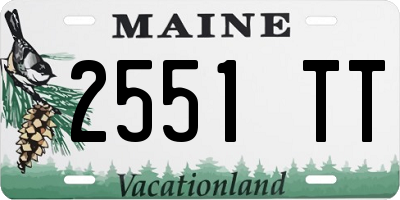 ME license plate 2551TT