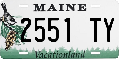 ME license plate 2551TY