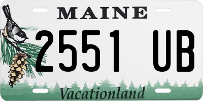 ME license plate 2551UB