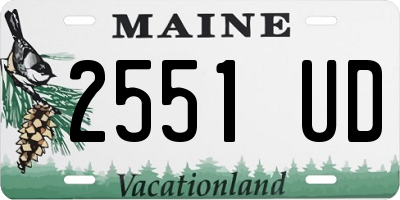 ME license plate 2551UD