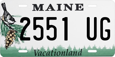 ME license plate 2551UG