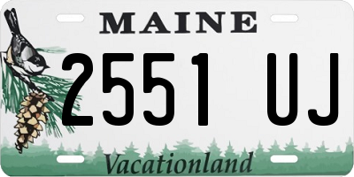 ME license plate 2551UJ