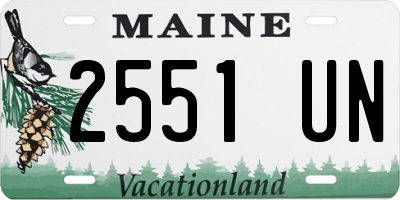 ME license plate 2551UN