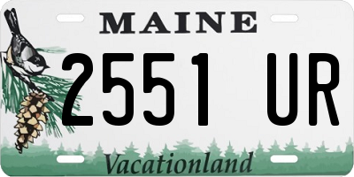 ME license plate 2551UR