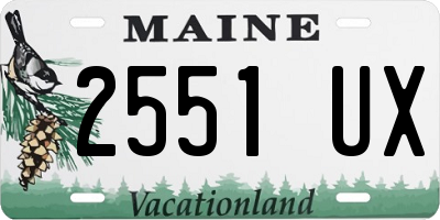 ME license plate 2551UX