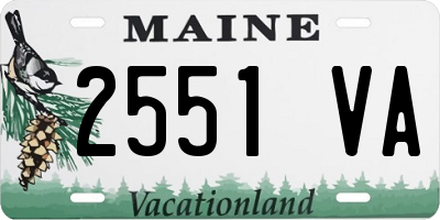 ME license plate 2551VA