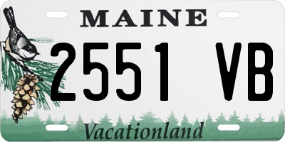 ME license plate 2551VB