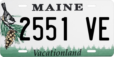 ME license plate 2551VE