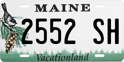 ME license plate 2552SH