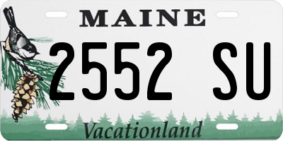 ME license plate 2552SU