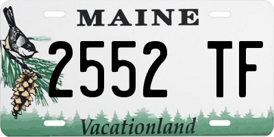 ME license plate 2552TF