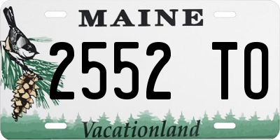 ME license plate 2552TO