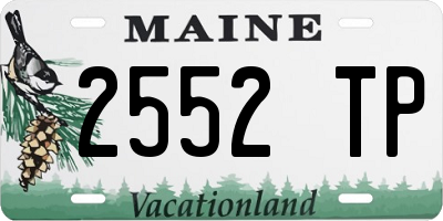 ME license plate 2552TP