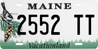 ME license plate 2552TT