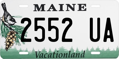 ME license plate 2552UA
