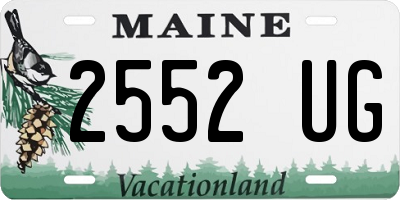 ME license plate 2552UG