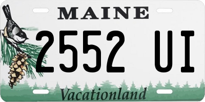ME license plate 2552UI