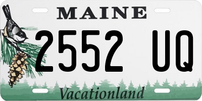 ME license plate 2552UQ