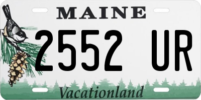 ME license plate 2552UR