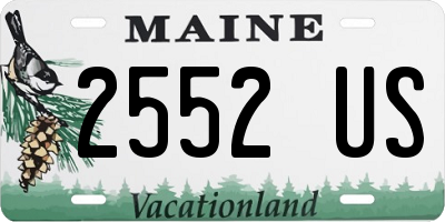 ME license plate 2552US