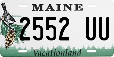 ME license plate 2552UU