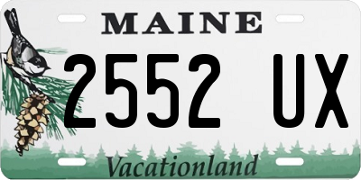 ME license plate 2552UX