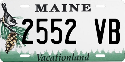 ME license plate 2552VB